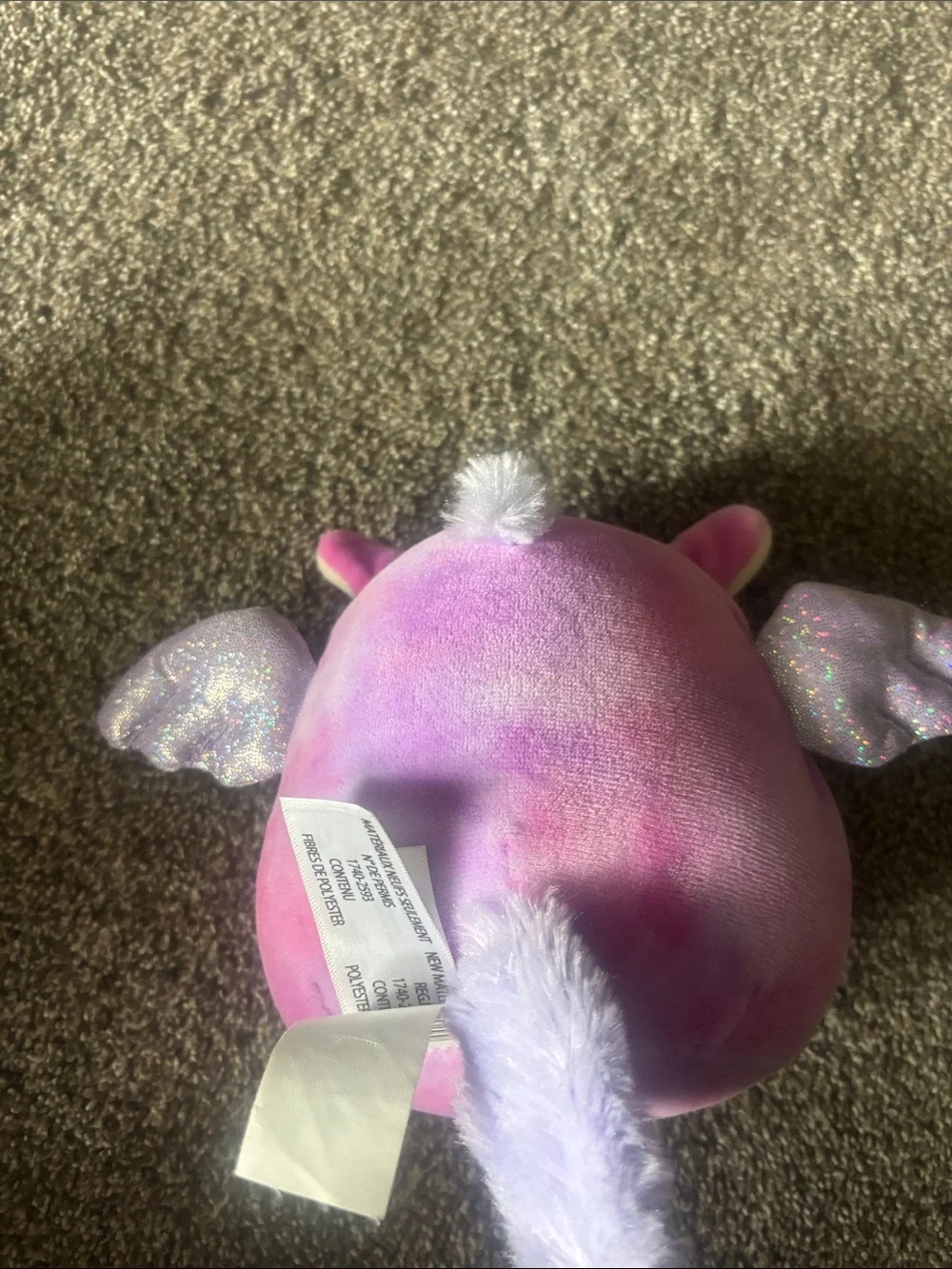 Ty Pink and Purple Unicorn Plush Backpack Accessory